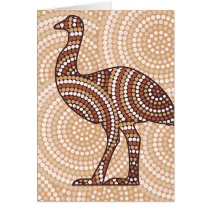 Aboriginal emu dot painting