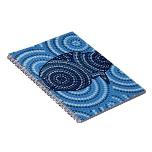 Aboriginal fish dot painting notebook