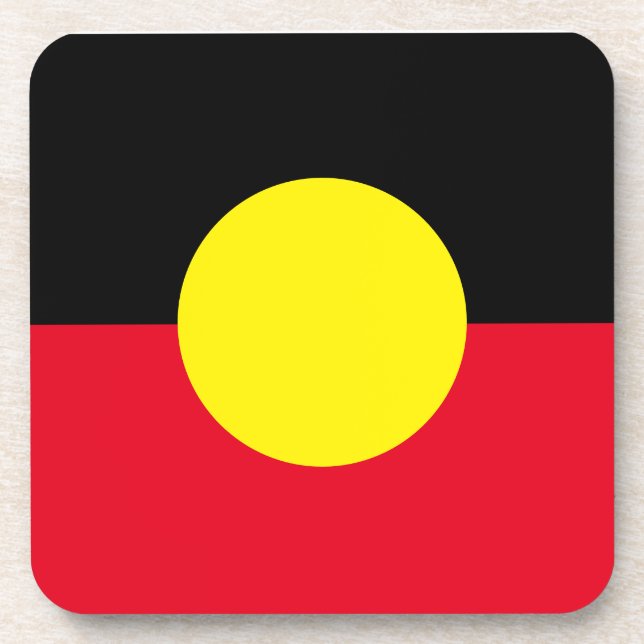 Aboriginal flag coaster (Front)