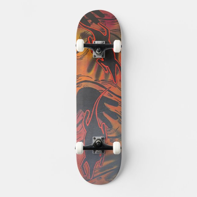 Aboriginal goanna skateboard  (Front)