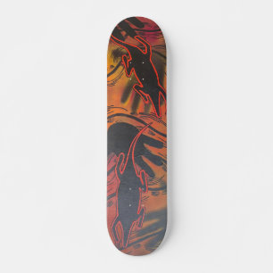 Aboriginal goanna skateboard deck