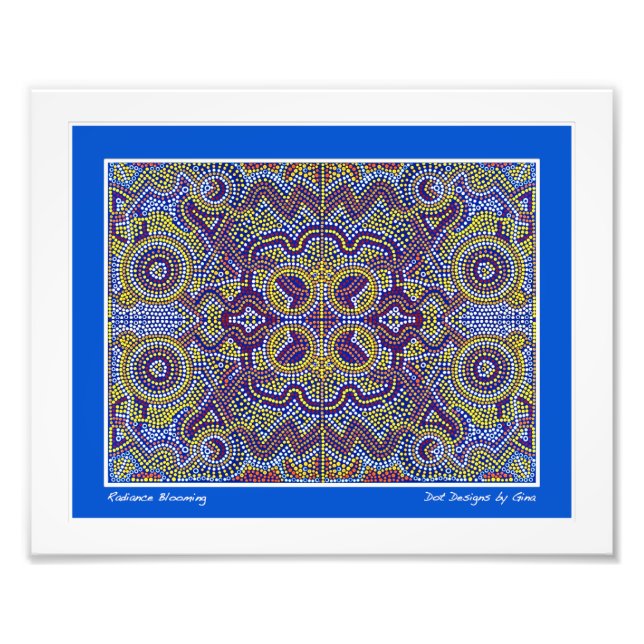 Aboriginal inspired dot designs by Gina Photo Print (Front)