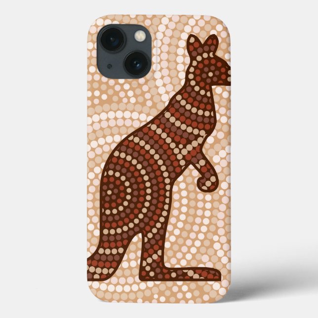 Aboriginal kangaroo dot painting Case-Mate iPhone case (Back)