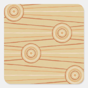 Aboriginal line and circle painting square sticker