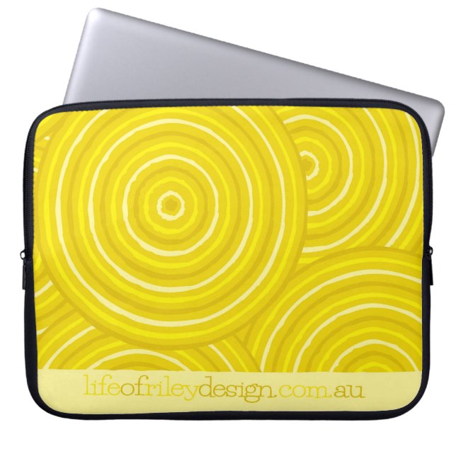 Aboriginal line painting computer sleeves (Front)