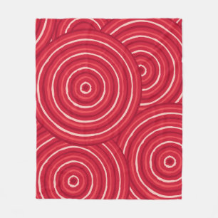 Aboriginal line painting fleece blanket