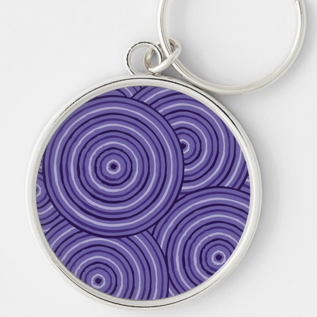 Aboriginal line painting key ring (Front)