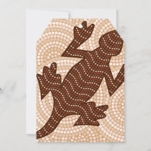 Aboriginal lizard dot painting
