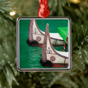 Aboriginal People's Canoe Metal Tree Decoration