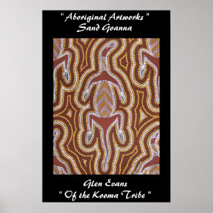 Aboriginal Poster, Print of SAND GOANNA