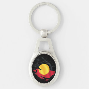 Aboriginal Ripped Flag Key Ring