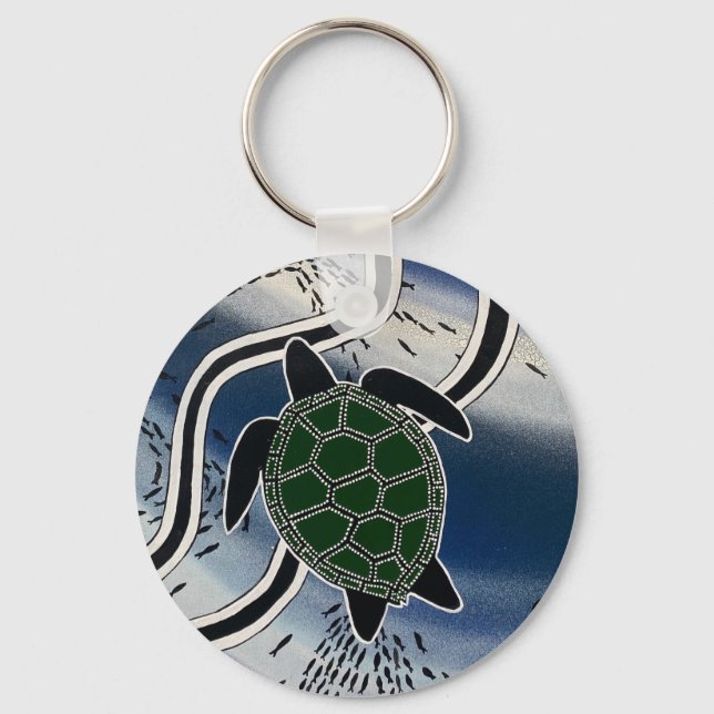 aboriginal sea turtle key ring (Front)