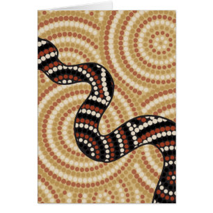 Aboriginal snake dot painting