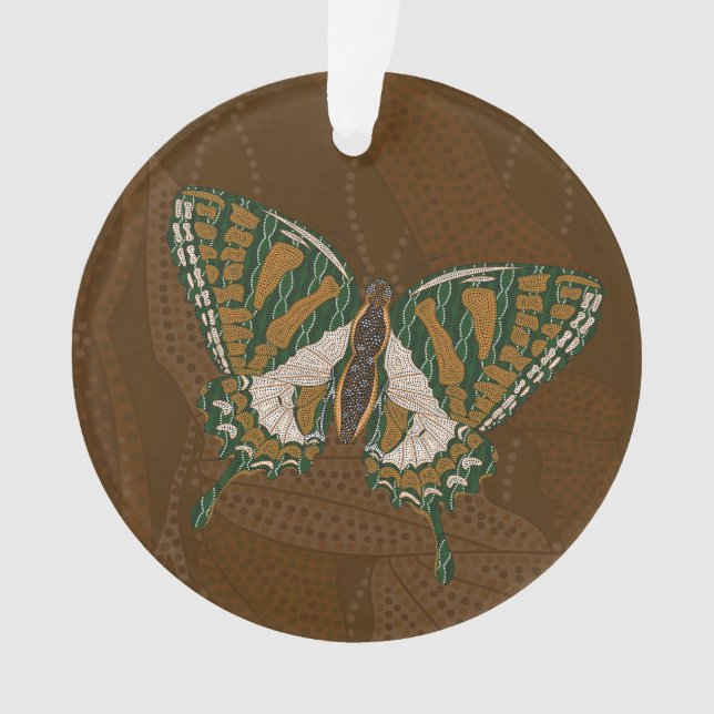 Aboriginal Swallowtail Acrylic Ornament (Front)