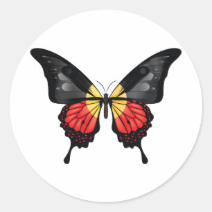 Aboriginal Swallowtail Butterfly Flag Sticker