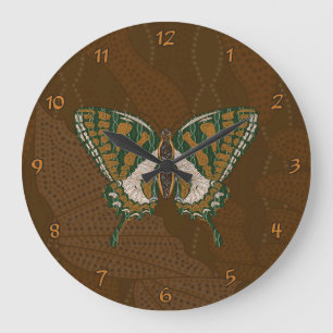 Aboriginal Swallowtail Clock