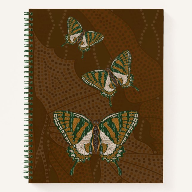 Aboriginal Swallowtail Spiral Notebook (Front)