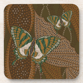 Aboriginal Swallowtail Square Coaster