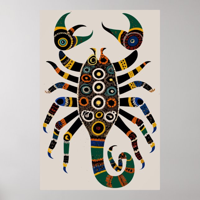 Aboriginal tribal art scorpion Poster (Front)