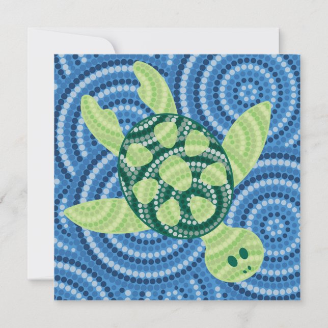 Aboriginal turtle dot painting (Front)
