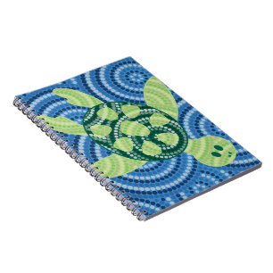 Aboriginal turtle dot painting notebook