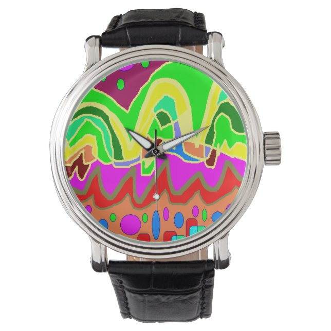 ABORIGINAL TYPE ART ABSTRACT WATCH (Front)