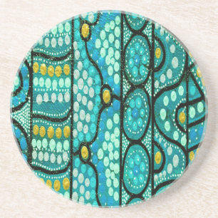 Aboriginal Wedding Coasters The Journey Blue