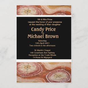 Aboriginal Wedding Invitation Desert Dreaming