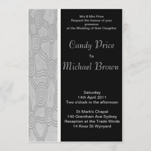 Aboriginal Wedding Invitation Winter Dreaming