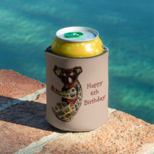 Aboriginal Wildlife Art Koala Bear Birthday Can Cooler