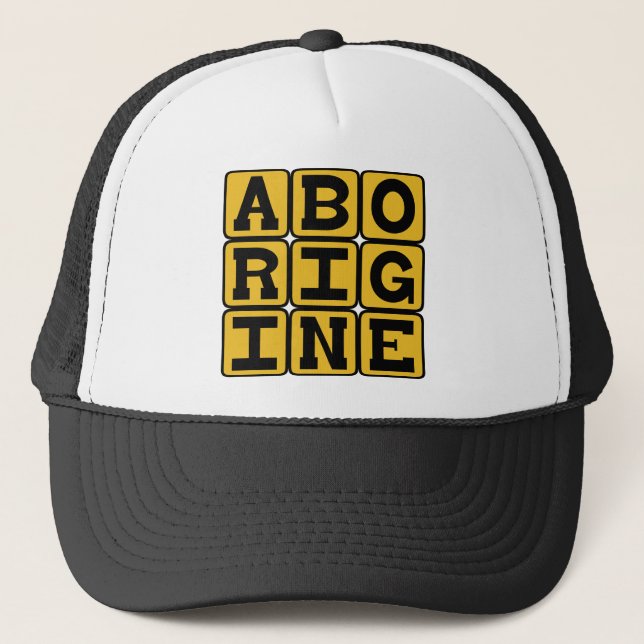 Aborigine, Australian Native Trucker Hat (Front)
