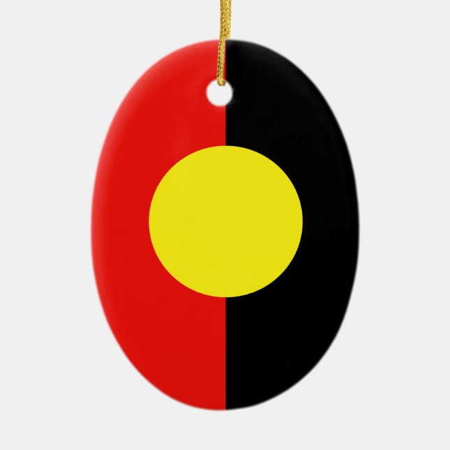 Aborigines Ceramic Tree Decoration (Front)
