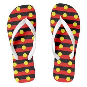 Aborigines Flag --.png Flip Flops