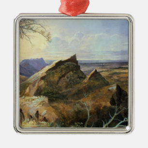 Aborigines in an Australian Landscape Metal Tree Decoration