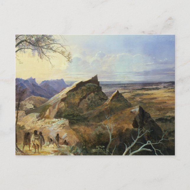 Aborigines in an Australian Landscape Postcard (Front)