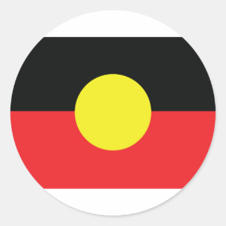 aborigini australia flag classic round sticker