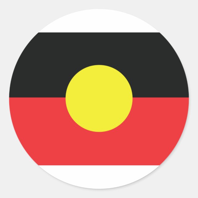 aborigini australia flag classic round sticker (Front)
