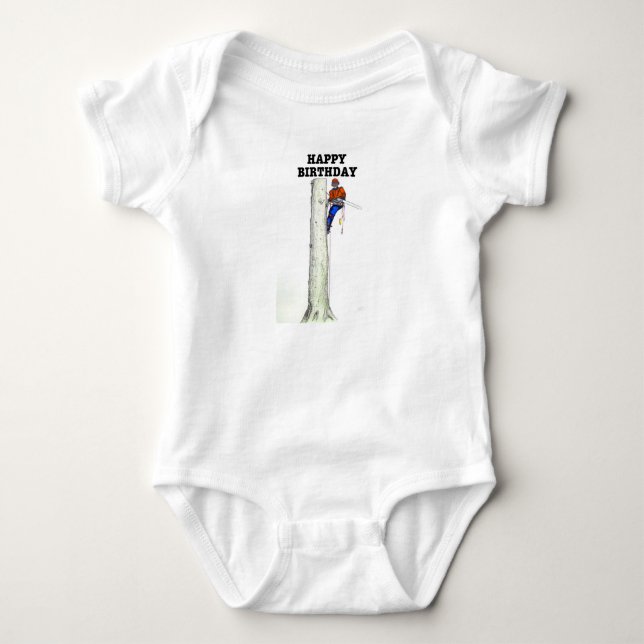 Aborist Tree surgeon Birthday present gift. Baby Bodysuit (Front)