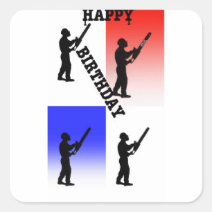 Aborist Tree surgeon Birthday present gift. Square Sticker