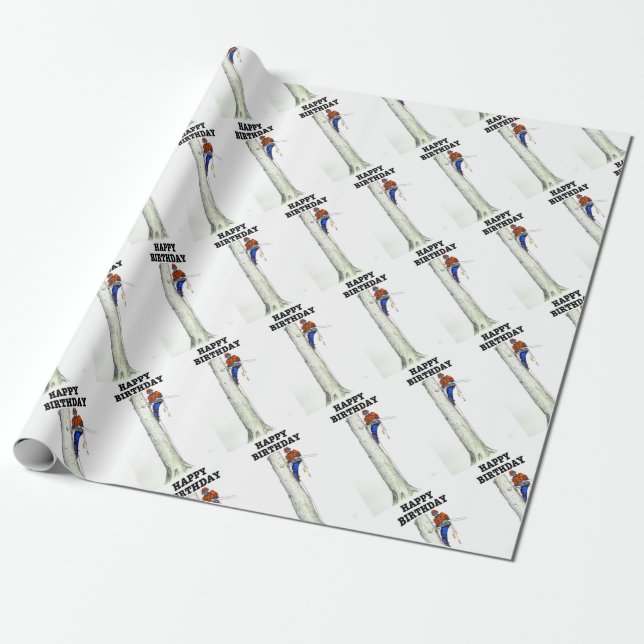 Aborist Tree surgeon Birthday present gift. Wrapping Paper (Unrolled)