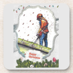 Aborist Tree surgeon christmas present gift Coaste Coaster