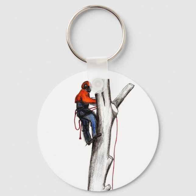 Aborist Tree surgeon christmas present gift Key Ri Key Ring (Front)