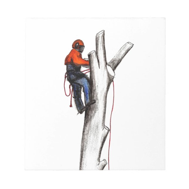 Aborist Tree surgeon christmas present gift Notepad (Front)