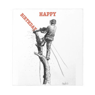 Aborist Tree surgeon christmas present gift Notepad