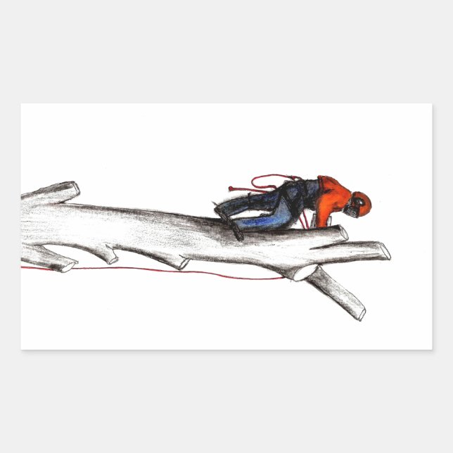 Aborist Tree surgeon christmas present gift Rectangular Sticker (Front)
