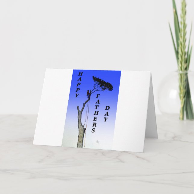 Aborist Tree surgeon Fathers Day present gift. Card (Front)