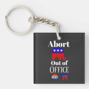 Abort GOP Out of Office Keychain
