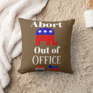 Abort GOP Out of Office Throw Pillow