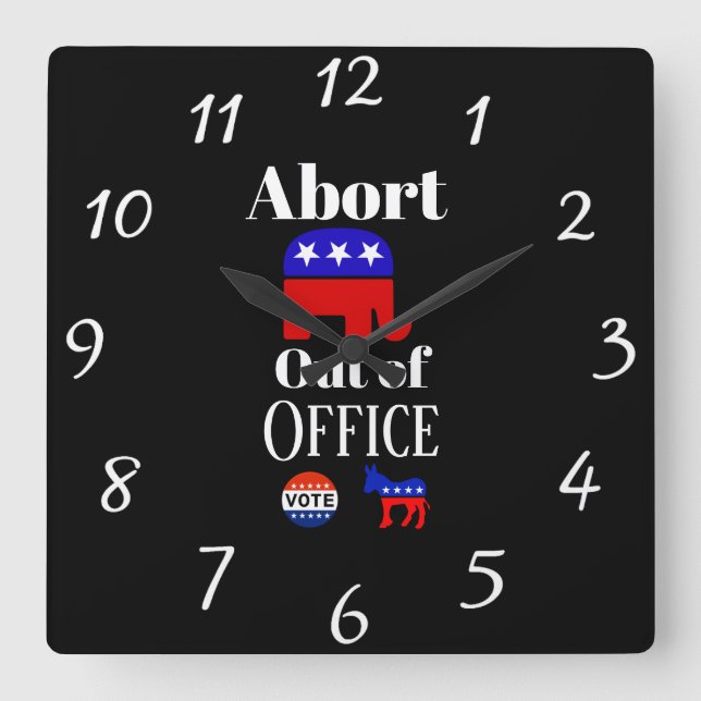 Abort GOP Out of Office Wall Clock (Front)