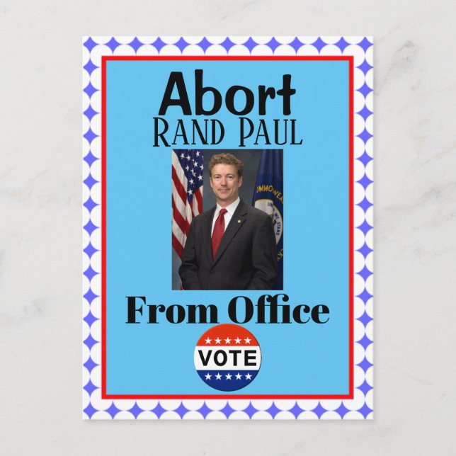 Abort Rand Paul Postcard (Front)